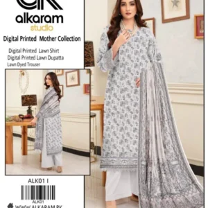 “ALKARAM” Digital Printed 3 PC