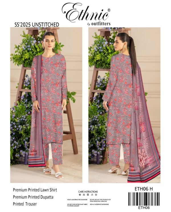 Ethnic Lawn 3 Piece All Over Printed