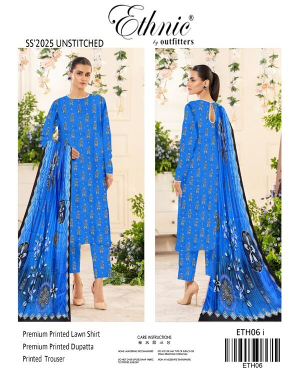 Ethnic Lawn 3 Piece All Over Printed
