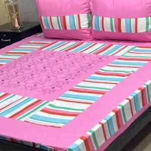 COMPUTER WORK DOUBLE BEDSHEET 3PIECCE