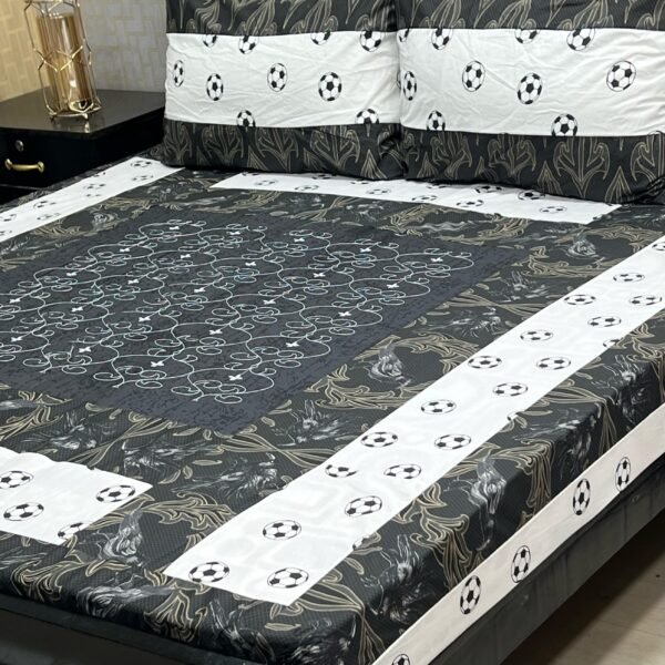 COMPUTER WORK DOUBLE BEDSHEET 3PIECCE