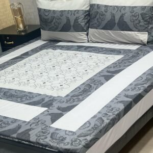 COMPUTER WORK DOUBLE BEDSHEET 3PIECCE