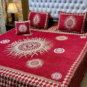 4PIECE VELVET JACQUARD BEDSHEET