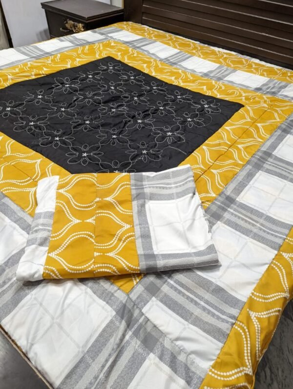 COMPUTER WORK DOUBLE BEDSHEET 3PIECCE