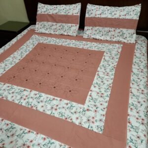 COMPUTER WORK DOUBLE BEDSHEET 3PIECCE