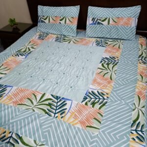 COMPUTER WORK DOUBLE BEDSHEET 3PIECCE