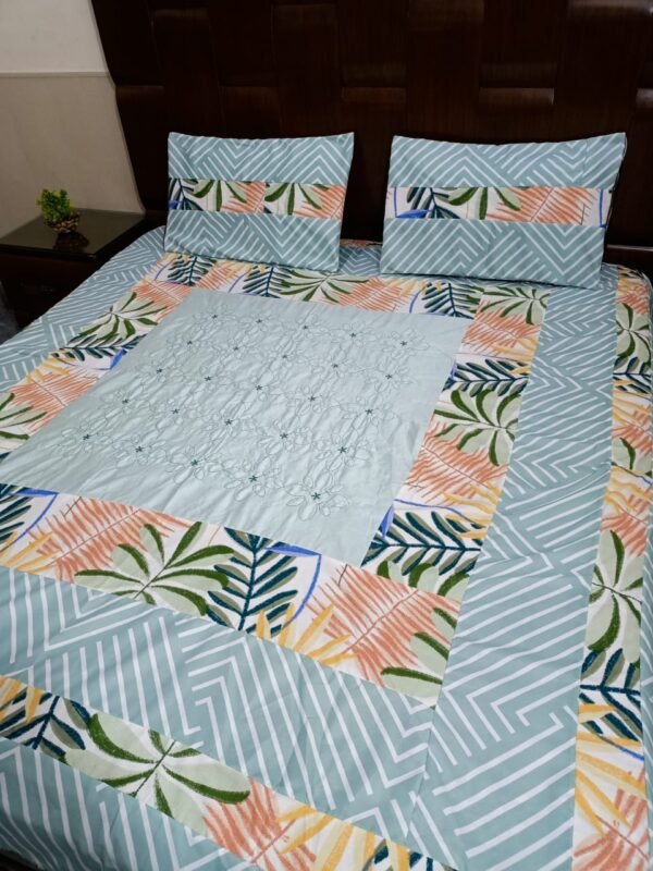 COMPUTER WORK DOUBLE BEDSHEET 3PIECCE