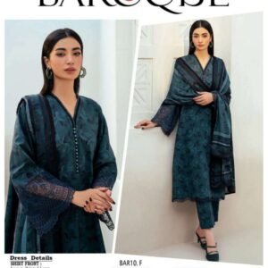 Baroque Lawn 3 Piece All Over Printed