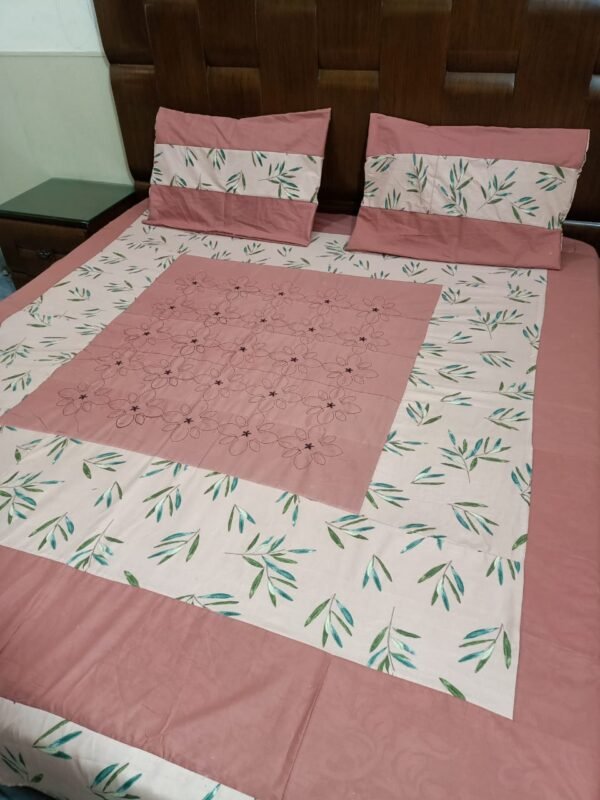 COMPUTER WORK DOUBLE BEDSHEET 3PIECCE