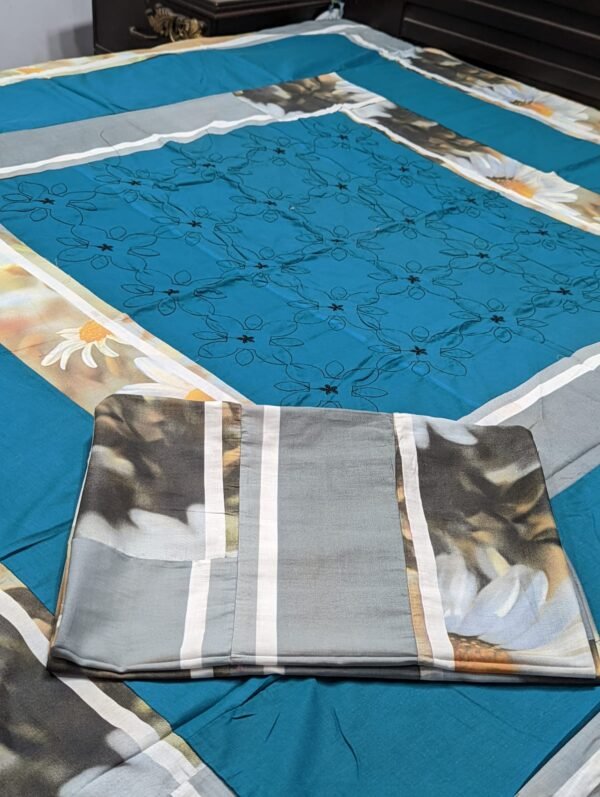 COMPUTER WORK DOUBLE BEDSHEET 3PIECCE