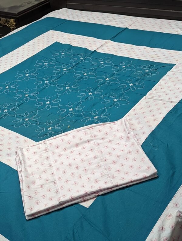 COMPUTER WORK DOUBLE BEDSHEET 3PIECCE